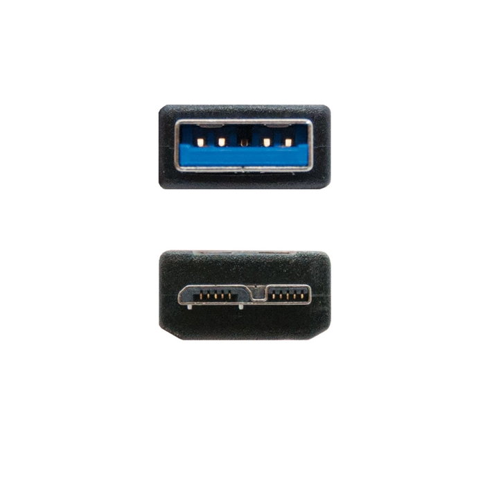 Nanocable Cable USB 3.0 de 1m, USB A a Micro USB B, Negro
